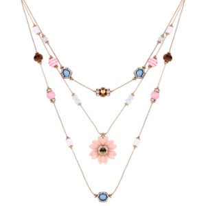 Personalized Multi-layered Colored Gemstone Necklace