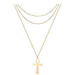 Stainless steel layered necklace
