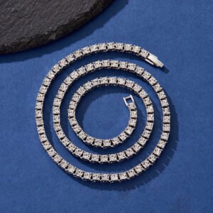 Simple Single-row Rhinestone Clavicle Chain