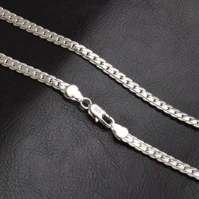 European And American Men's Gold-Plated 5mm Thick Necklace 925 Silver Chain Luxury Large Gold Chain Hip-Hop Cross-Border - Image 4