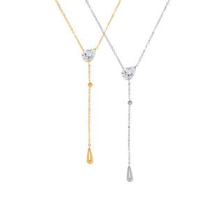 waterdrop zircon necklace