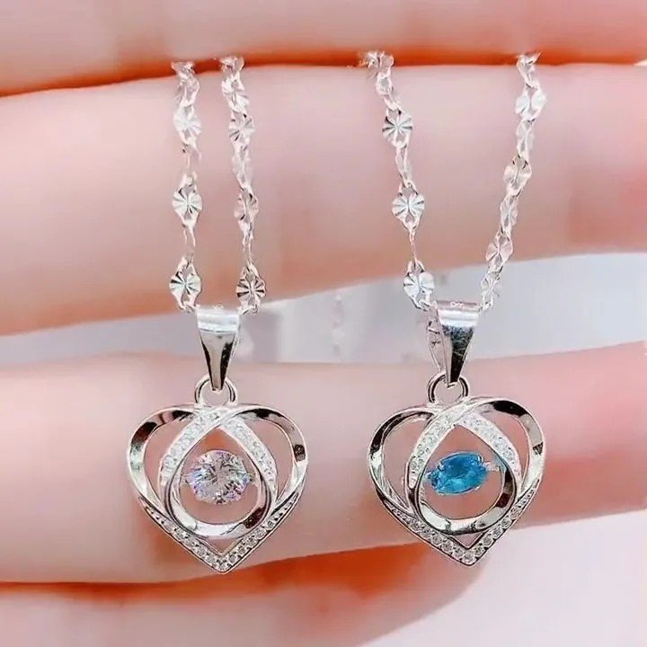 999 Pure Silver Necklace For Women, Niche Style, Non-Fading, Light Luxury, Gift For Girlfriend On Birthday, Qixi Festival, Valentine's Day - Image 3