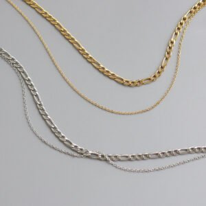 double layer Figaro chain necklace
